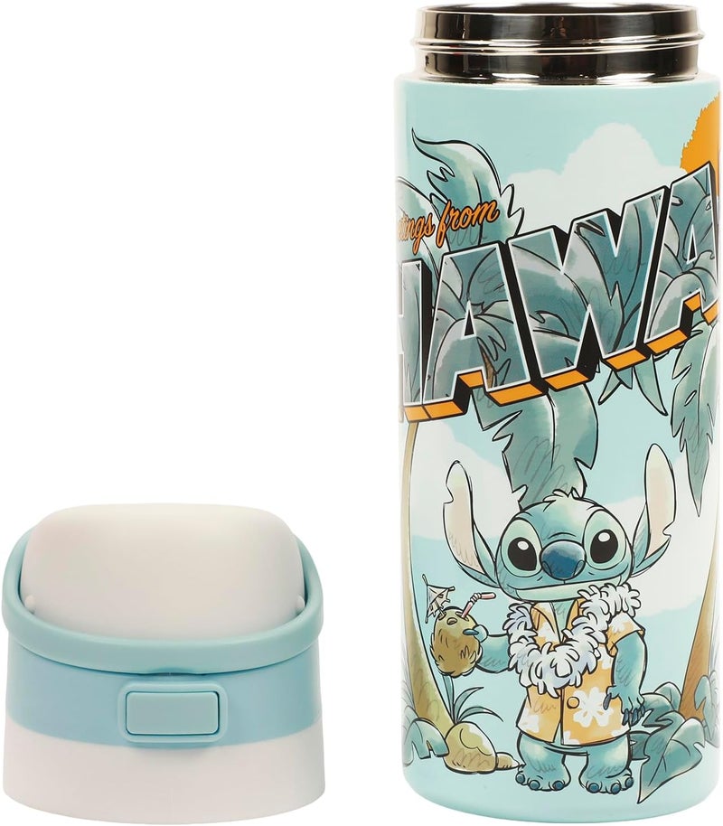 Bio World Lilo & Stitch Hawaii Stitch Blue 24 Oz Stainless Steel Tumbler - Image 4